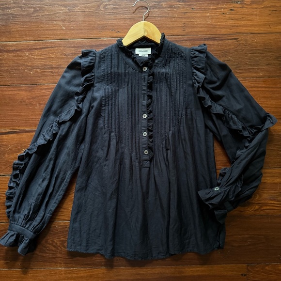 SzM Zadig & Voltaire Timmy Tomboy Navy Top - Picture 1 of 5